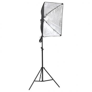 Fotostudio-Set mit Softbox und Hintergrund