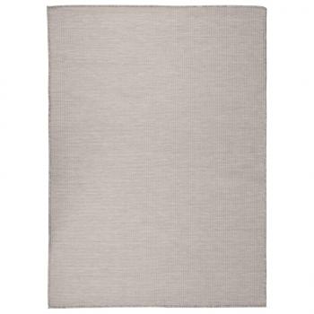 ARDEBO.de - Outdoor-Teppich Flachgewebe 200x280 cm Taupe