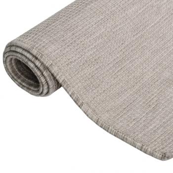 Outdoor-Teppich Flachgewebe 200x280 cm Taupe