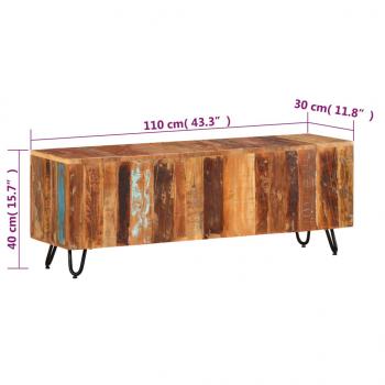 TV-Schrank 110x30x40 cm Altholz Massiv