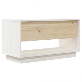 TV-Schrank Weiß 74x34x40 cm Massivholz Kiefer