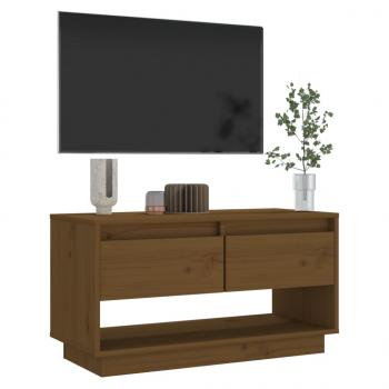 TV-Schrank Honigbraun 74x34x40 cm Massivholz Kiefer