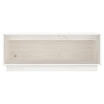 TV-Schrank Weiß 90x35x35 cm Massivholz Kiefer