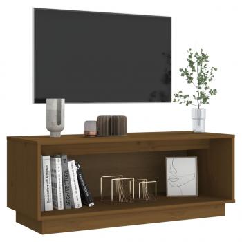 TV-Schrank Honigbraun 90x35x35 cm Massivholz Kiefer