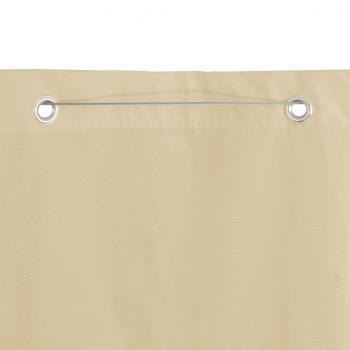 Balkon-Sichtschutz Beige 140x240 cm Oxford-Gewebe