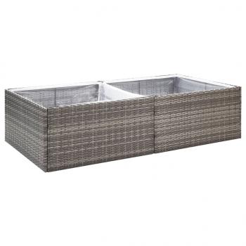 Pflanzkübel Grau 157x80x40 cm Poly Rattan