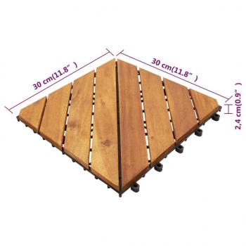 Terrassenfliesen 20 Stk. Weiß 30x30 cm Massivholz Akazie