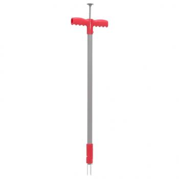 ARDEBO.de - Unkrautstecher Rot und Grau 93,5 cm Pulverbeschichteter Stahl