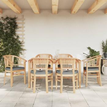 ARDEBO.de - 7-tlg. Garten-Essgruppe Massivholz Teak