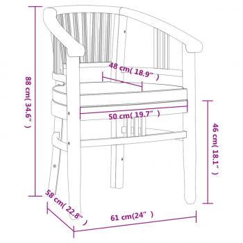 7-tlg. Garten-Essgruppe Massivholz Teak