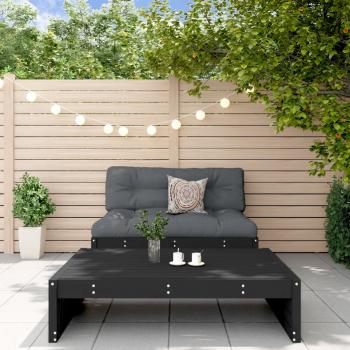 ARDEBO.de - 2-tlg. Garten-Lounge-Set mit Kissen Schwarz Massivholz