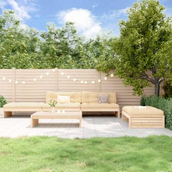 ARDEBO.de - 5-tlg. Garten-Lounge-Set mit Kissen Massivholz