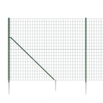 Maschendrahtzaun mit Bodenhülsen Grün 2x25 m