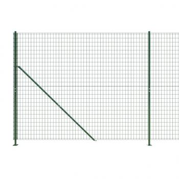 Maschendrahtzaun mit Bodenflansch Grün 1,6x10 m