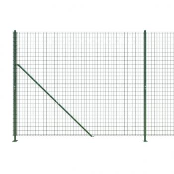 Maschendrahtzaun mit Bodenflansch Grün 1,4x10 m