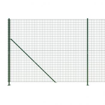 Maschendrahtzaun mit Bodenflansch Grün 2x10 m