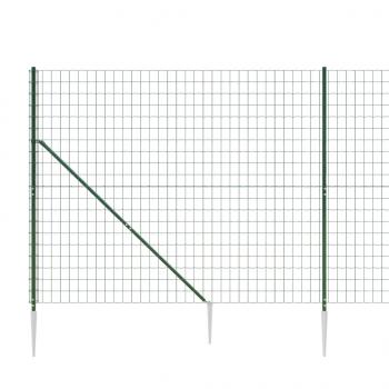 Maschendrahtzaun mit Bodenhülsen Grün 2,2x25 m