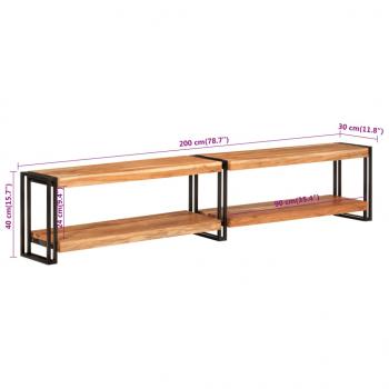 TV-Schrank 200x30x40 cm Massivholz Akazie