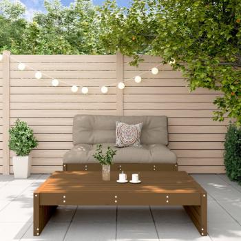 ARDEBO.de - 2-tlg. Garten-Lounge-Set mit Kissen Honigbraun Massivholz