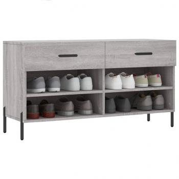 Schuhbank Grau Sonoma 102x35x55 cm Holzwerkstoff