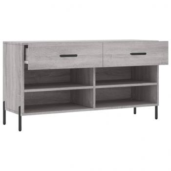 Schuhbank Grau Sonoma 102x35x55 cm Holzwerkstoff