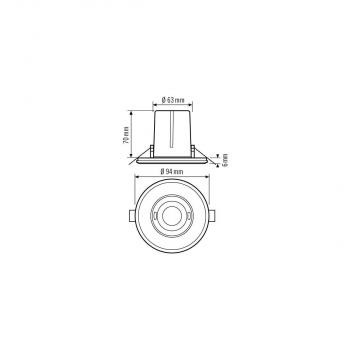 Esylux MD-FLAT-E 360i/8 ROUND WHITE Bewegungsmelder, 360°, ON/OFF, IP20, Ø 8 m, weiß (EP10428548)