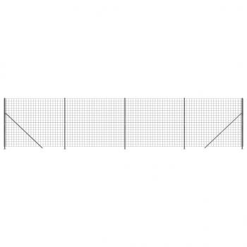 Maschendrahtzaun mit Bodenflansch Anthrazit 1,8x10 m