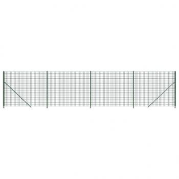 Maschendrahtzaun mit Bodenflansch Grün 2x10 m