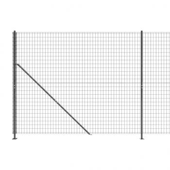 Maschendrahtzaun mit Bodenflansch Anthrazit 1,4x25 m