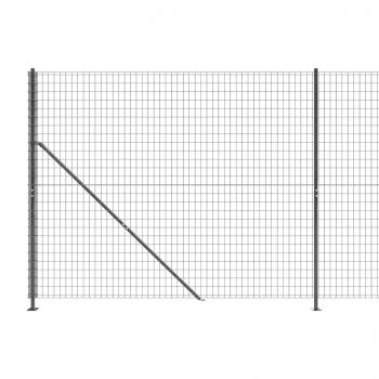 Maschendrahtzaun mit Bodenflansch Anthrazit 1,6x10 m