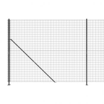 Maschendrahtzaun mit Bodenflansch Anthrazit 2x25 m