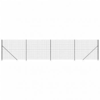 Maschendrahtzaun mit Bodenflansch Anthrazit 1,6x10 m