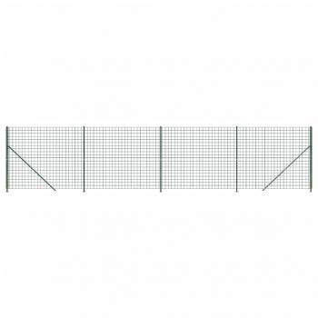 Maschendrahtzaun mit Bodenflansch Grün 1,4x10 m