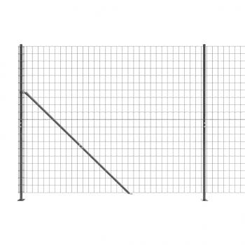 Maschendrahtzaun mit Bodenflansch Anthrazit 1,6x25 m