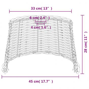 Lampenschirm Weiß Ø45x28 cm Korbweide