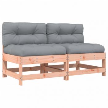 Mittelsofas mit Kissen 2 Stk. Massivholz Douglasie