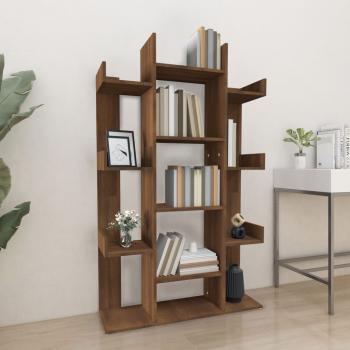 ARDEBO.de - Bücherregal Braun Eichen-Optik 86x25,5x140 cm Holzwerkstoff