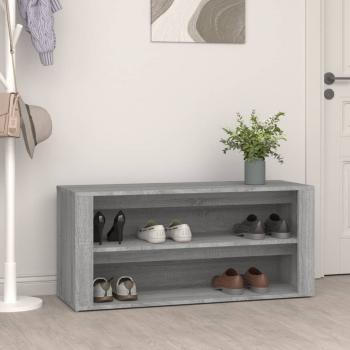 ARDEBO.de - Schuhregal Grau Sonoma 100x35x45 cm Holzwerkstoff