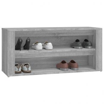 Schuhregal Grau Sonoma 100x35x45 cm Holzwerkstoff