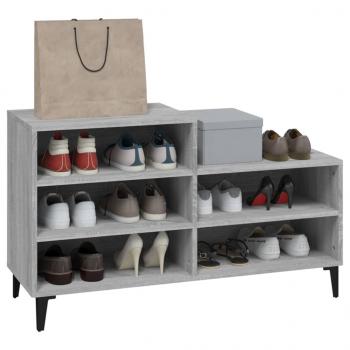 Schuhregal Grau Sonoma 102x36x60 cm Holzwerkstoff