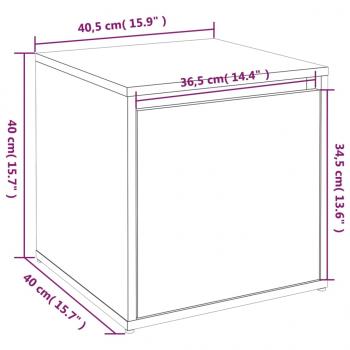 Schubladenbox Schwarz 40,5x40x40 cm Holzwerkstoff