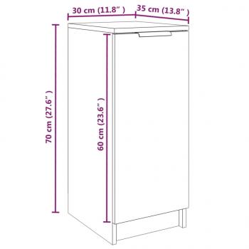 Schuhschrank Schwarz 30x35x70 cm Holzwerkstoff