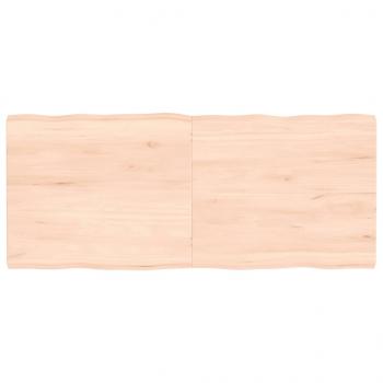 ARDEBO.de - Tischplatte 140x60x(2-4) cm Massivholz Unbehandelt Baumkante
