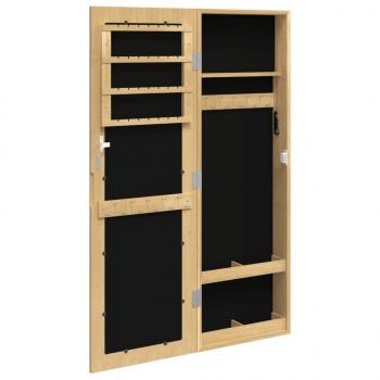 Schmuckschrank mit Spiegel Wandmontage 30x8,5x90 cm