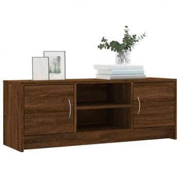 TV-Schrank Braun Eichen-Optik 102x30x37,5 cm Holzwerkstoff