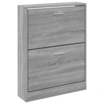 Schuhschrank Grau Sonoma 59x17x81 cm Holzwerkstoff