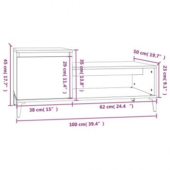 Couchtisch Weiß 100x50x45 cm Holzwerkstoff