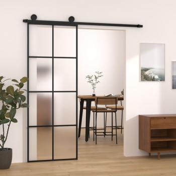 ARDEBO.de - Schiebetür mit Beschlag 76x205 cm ESG-Glas & Aluminium