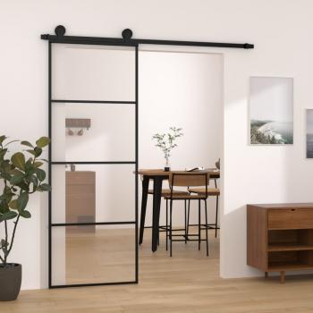 ARDEBO.de - Schiebetür mit Beschlag 76x205 cm ESG-Glas & Aluminium