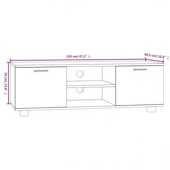 TV-Schrank Weiß 120x40,5x35 cm Holzwerkstoff